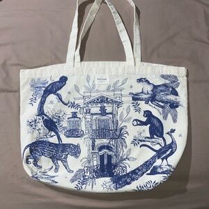 Sezane Paraiso Tote Bag in Navy Blue